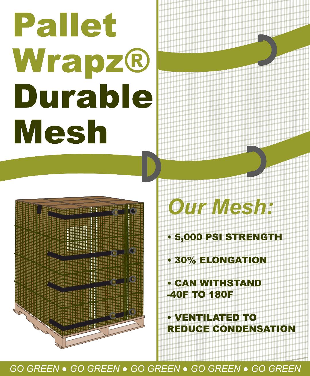 6 Foot Tall Industrial Eco Friendly Warehouse Pallet Cover Wrap That is  Reusable